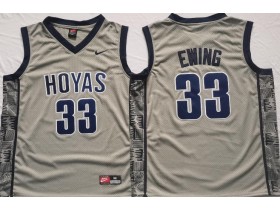 NCAA Georgetown Hoyas #33 Patrick Ewing Gray College Basketball Jersey