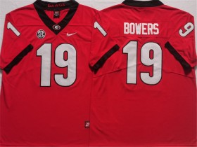 NCAA Georgia Bulldogs #19 Brock Bowers Red College Football Jersey