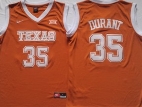 Texas Longhorns #35 Kevin Durant Orange College Basketball Jersey