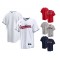 Custom Cleveland Guardians Cool Base Jersey - Red/Navy/White/Gray 