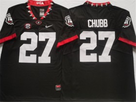 NCAA Georgia Bulldogs #27 Nick Chubb Black Untouchable Jersey