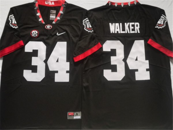 NCAA Georgia Bulldogs #34 Herschel Walker Black Untouchable Jersey