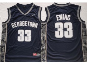 NCAA Georgetown Hoyas #33 Patrick Ewing Navy College Basketball Jersey