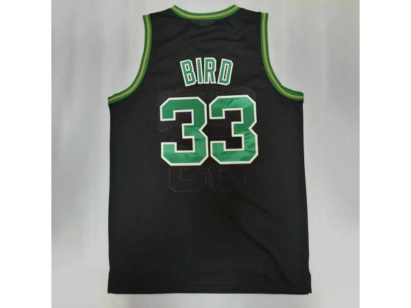 M&N Boston Celtics #33 Larry Bird Black 1985-88 Hardwood Classics Jersey