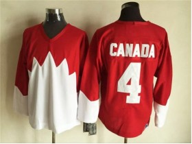 1972 Summit Series Team Canada #4 Bobby Orr Red CCM Vintage Hockey Jersey