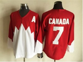 1972 Summit Series Team Canada #7 Phil Esposito Red CCM Vintage Hockey Jersey