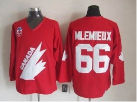 1991 Canada Cup Team Canada #66 Mario Lemieux CCM Vintage Jersey - Red/White