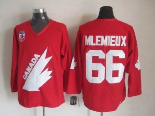 1991 Canada Cup Team Canada #66 Mario Lemieux CCM Vintage Jersey - Red/White