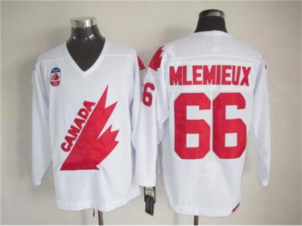 1991 Canada Cup Team Canada #66 Mario Lemieux CCM Vintage Jersey - Red/White