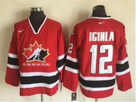 2002 Winter Olympics Team Canada #12 Jarome Iginla CCM Vintage Jersey - Red/Black