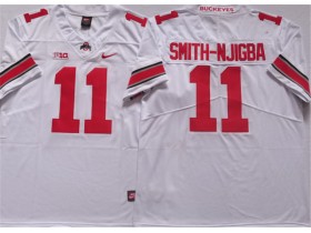 Ohio State Buckeyes #11 Jaxon Smith-Njigba White Jersey