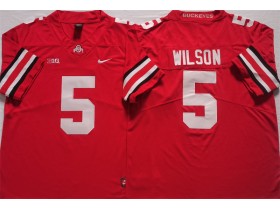 Ohio State Buckeyes #5 Garrett Wilson Red Jersey