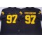 NCAA Michigan Wolverines #97 Aidan Hutchinson Navy College Jersey