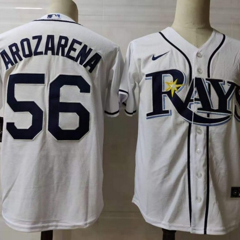 Tampa Bay Rays 56 Randy Arozarena White Cool Base Jersey
