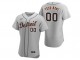 Custom Detroit Tigers Flex Base Jersey - White/Gray 