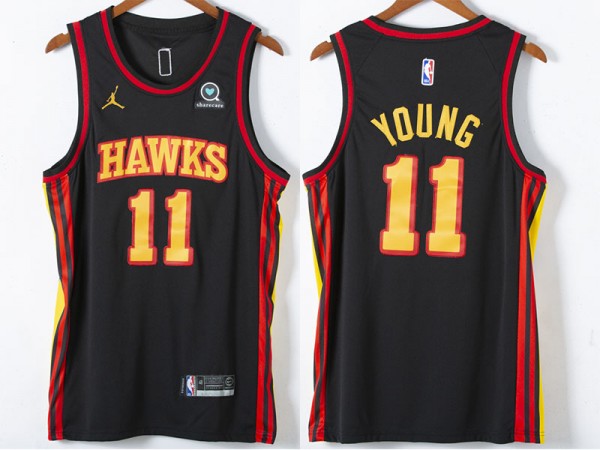 Atlanta Hawks #11 Trae Young Black 2021 Statement Edition Swingman Jersey