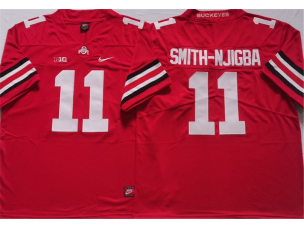 Ohio State Buckeyes #11 Jaxon Smith-Njigba Red Jersey