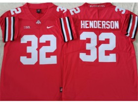 Ohio State Buckeyes #32 TreVeyon Henderson Red Jersey