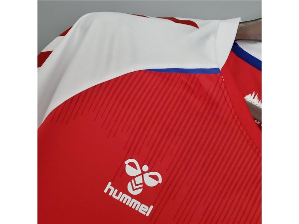 Denmark Blank Home Soccer Jersey