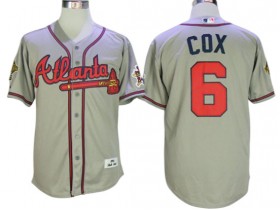 Atlanta Braves #6 Bobby Cox Gray 1995 Throwback Jersey