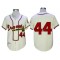 Atlanta Braves #44 Hank Aaron Cream 1957 Throwback Jersey