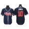 Atlanta Braves #10 Chipper Jones Navy Alternate Cool Base Jersey