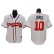 Atlanta Braves #10 Chipper Jones White Home Cool Base Jersey