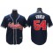 Atlanta Braves #54 Max Fried Navy Alternate Cool Base Jersey