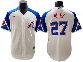 Atlanta Braves #27 Austin Riley White 2023 City Connect Jersey