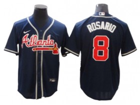 Atlanta Braves #8 Eddie Rosario Navy Alternate Cool Base Jersey