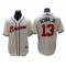 Atlanta Braves #13 Ronald Acuna Jr. Cream Cool Base Jersey