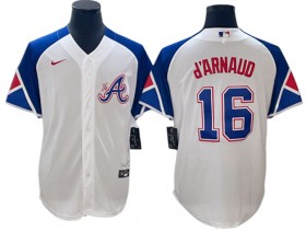 Atlanta Braves #16 Travis d'Arnaud White 2023 City Connect Jersey