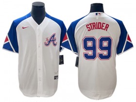 Atlanta Braves #99 Spencer Strider White 2023 City Connect Jersey