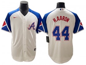 Atlanta Braves #44 Hank Aaron White 2023 City Connect Jersey