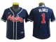 Youth Atlanta Braves #1 Ozzie Albies Cool Base Jersey - White/Navy/Red