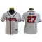 Youth Atlanta Braves #27 Austin Riley White Cool Base Jersey