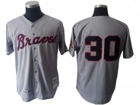 Atlanta Braves #30 Orlando Cepeda Gray 1969 Throwback Jersey