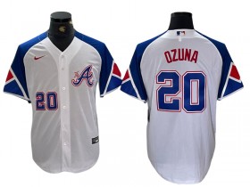 Atlanta Braves #20 Marcell Ozuna White 2023 City Connect Jersey