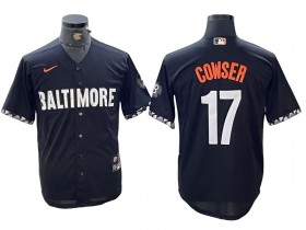 Baltimore Orioles #17 Colton Cowser Black 2023 City Connect Jersey