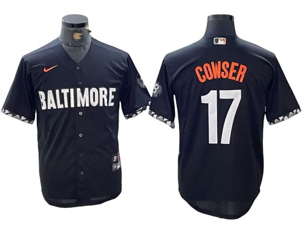 Baltimore Orioles #17 Colton Cowser Black 2023 City Connect Jersey