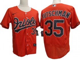 Baltimore Orioles #35 Adley Rutschman Orange Flex Base Jersey