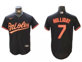 Baltimore Orioles #7 Jackson Holliday Orange Alternate Jersey