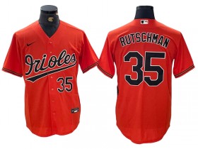 Baltimore Orioles #35 Adley Rutschman Orange Limited Jersey