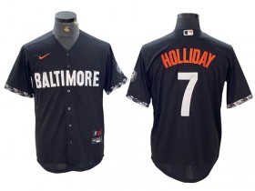 Baltimore Orioles #7 Jackson Holliday Black 2023 City Connect Jersey