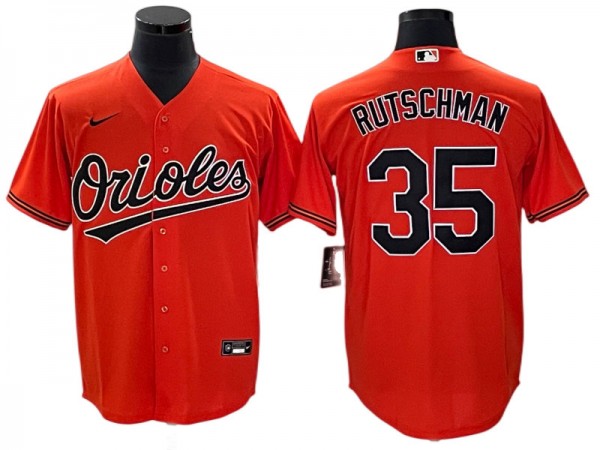 Baltimore Orioles #35 Adley Rutschman Orange Cool Base Jersey