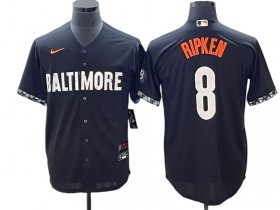 Baltimore Orioles #8 Cal Ripken Jr Black 2023 City Connect Jersey