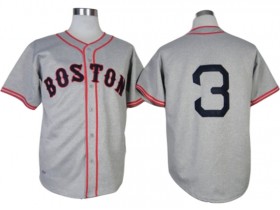 Boston Red Sox #3 Jimmie Foxx GrayThrowback Jersey