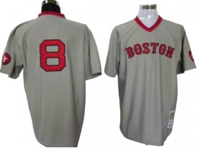 Boston Red Sox #8 Carl Yastrzemski Gray 1975 Throwback Jersey