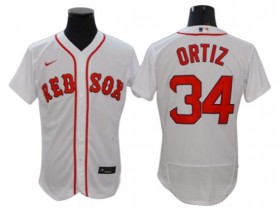 Boston Red Sox #34 David Ortiz White Flex Base Jersey