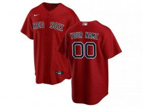 Custom Boston Red Sox Red Cool Base Jersey